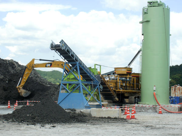 高知エコセンターに建設発生土のリサイクル生産設備を導入